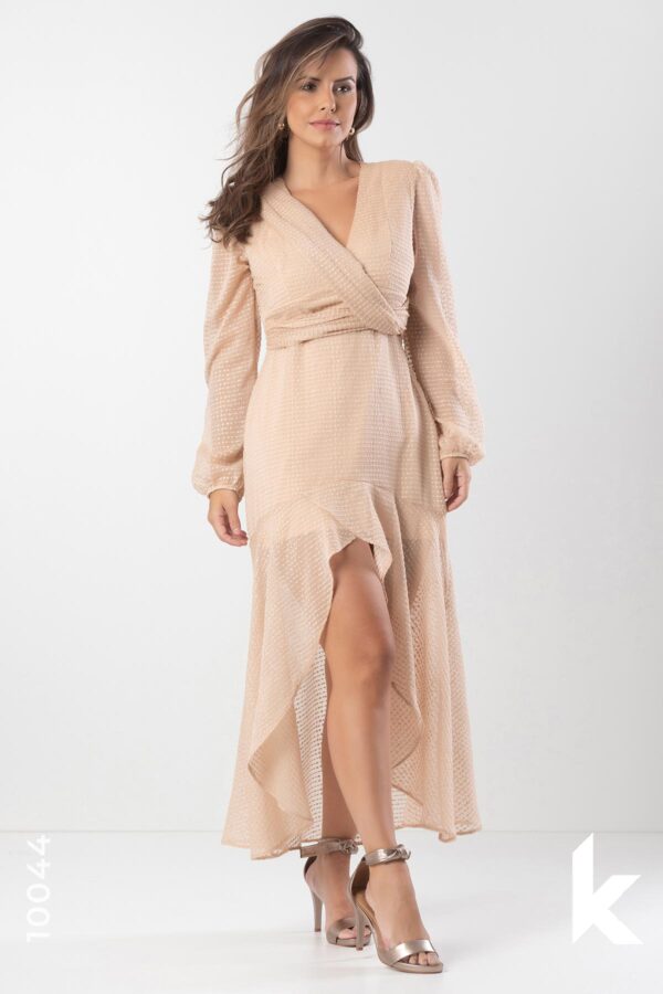 VESTIDO NUDE BORDADO KIMIKA, KIMIKA, NOVELLI VESTIDOS, KIMIKA, VESTIDOS LONGOS, KIMIKA VESTIDOS LONGOS, VESTIDOS, VESTIDO PARA O NATAL